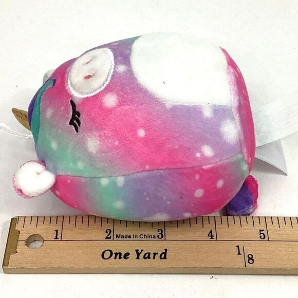 Kellytoy-Squishmallow-Kimia Unicorn-Galaxy Multicolor Swirl Stars - 5" Plush - Picture 9 of 9